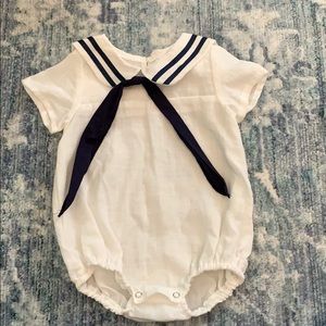 Beautiful linen sailor romper